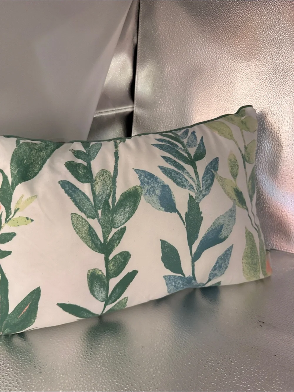Water color pillows.One square and rectangle with roses and greenery.